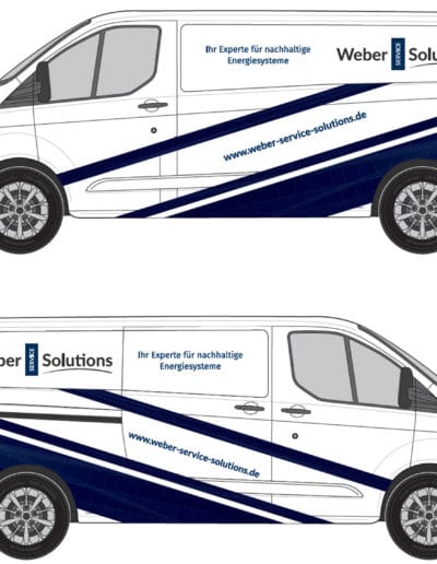 Fahrzeugbeschriftung der Weber Service Solutions