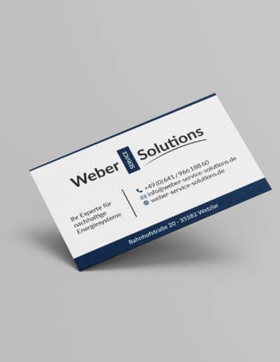 Visitenkarte der Weber Service Solutions
