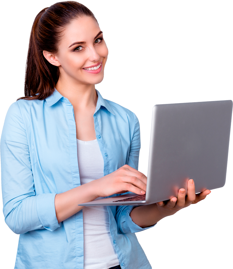 Website Modernisierung - Frau mit Laptop